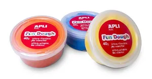 Plastelína, 40 g, APLI, "Fun Dough", žltá
